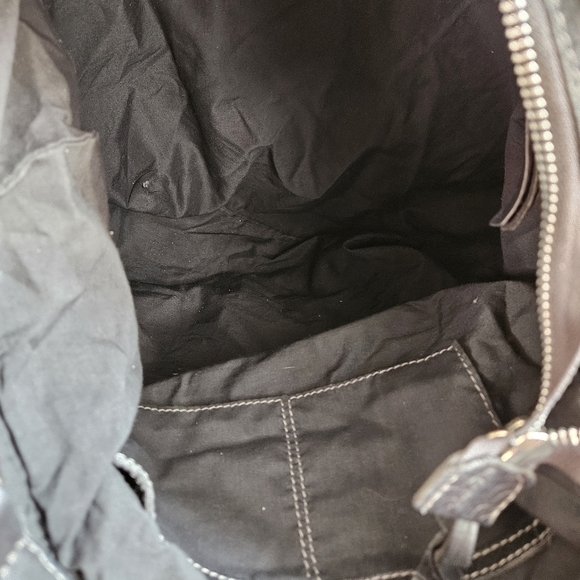 Black Crocodile Leather Gianni Chiarini Big Bag 14x14 - Picture 5 of 7